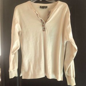 Liz sport 100% cotton long sleeve top size medium